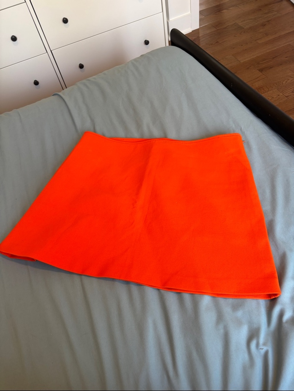 Zara Neon Orange Mini Skirt - Clean A-Line